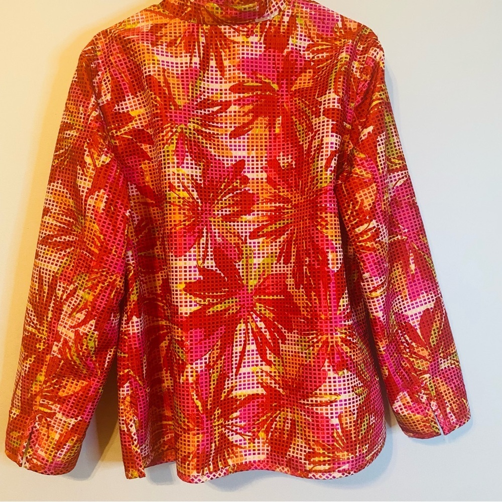 Vibrant Floral Blazer in Red-Pink-Orange by A La Carte XL - Picture 3 of 8